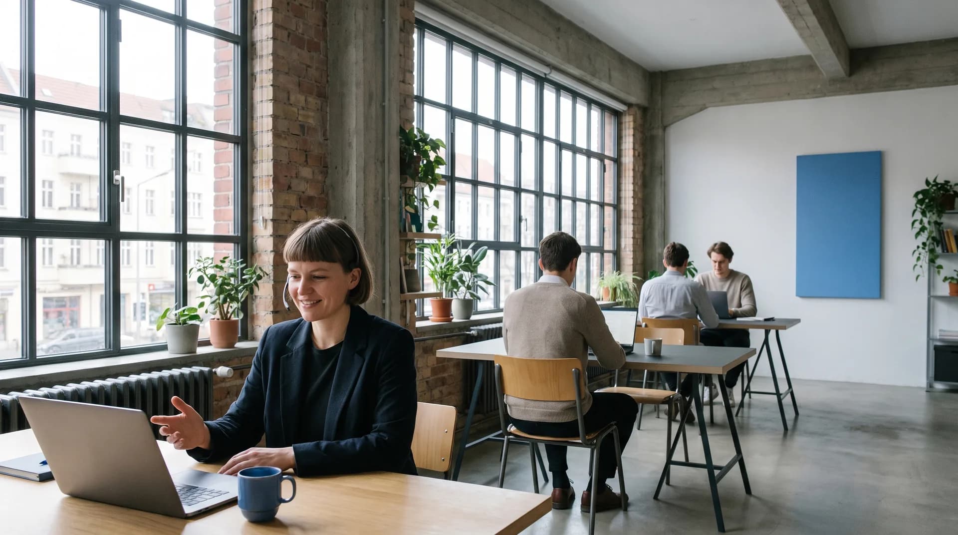 Team in einem hellen Büro
